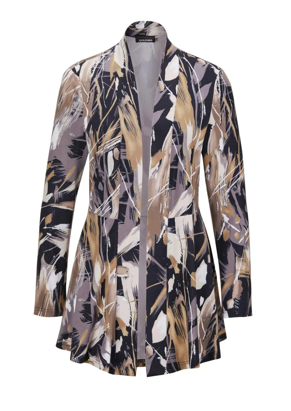 Veste longue slinky en stretch avec imprimé