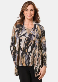 Veste longue slinky en stretch avec imprimé