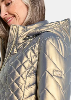 Veste matelassée, aspect métallisé.