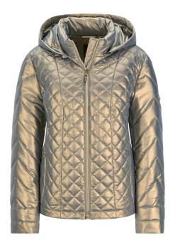 Veste matelassée, aspect métallisé.
