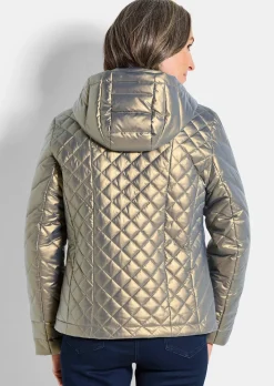 Veste matelassée, aspect métallisé.