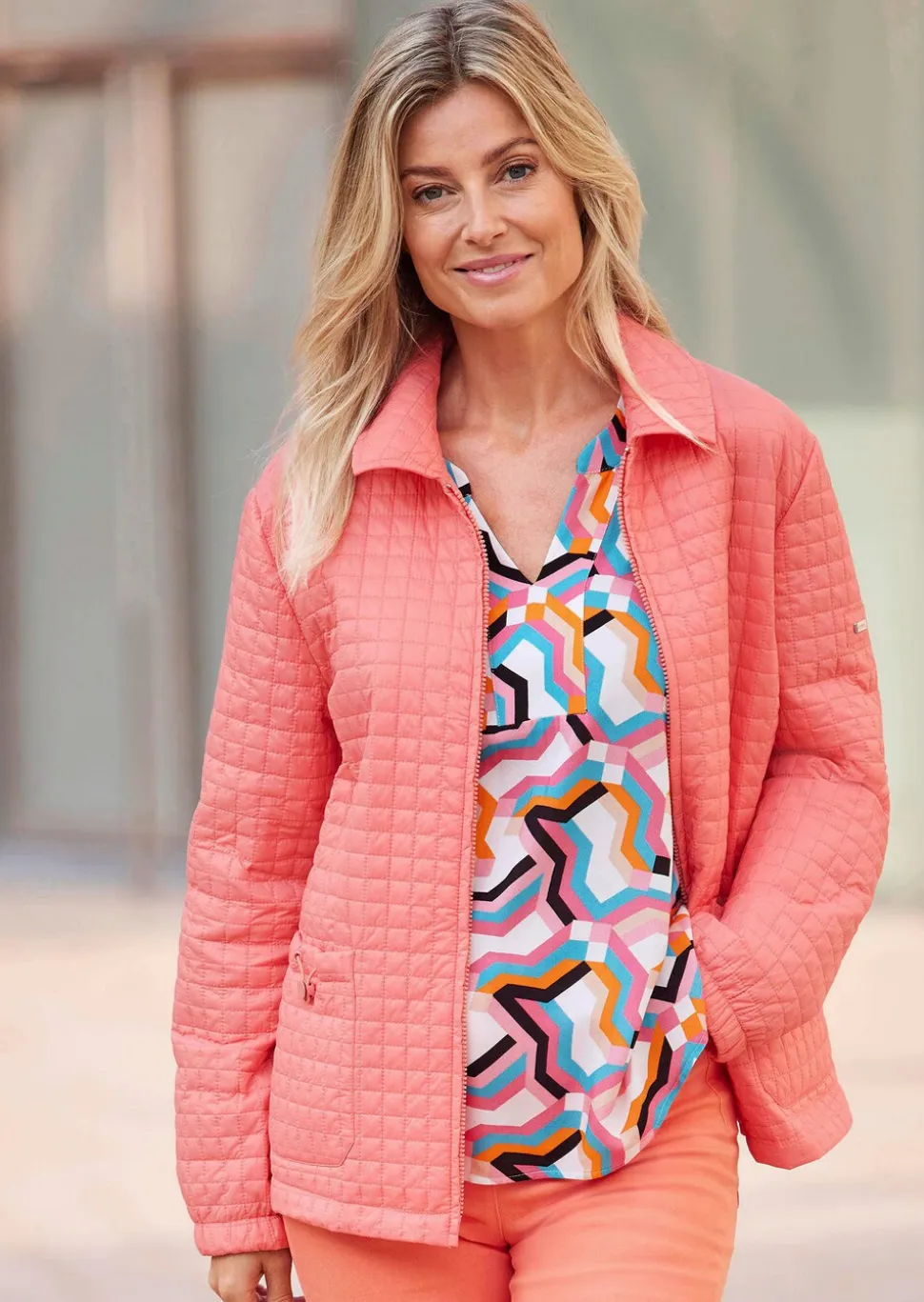 Veste matelassée au motif gaufré