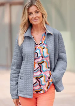 Veste matelassée au motif gaufré