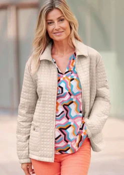 Veste matelassée au motif gaufré