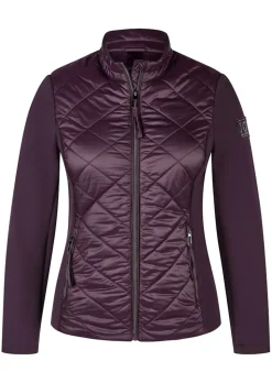 Veste matelassée avec empiècements en jersey