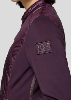 Veste matelassée avec empiècements en jersey