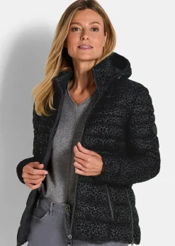 Veste matelassée avec imprimé animalier
