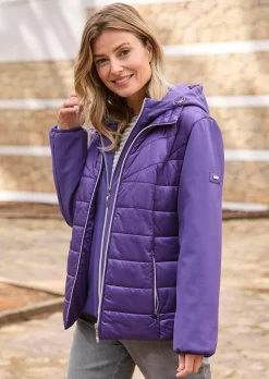 Veste matelassée avec manches en Softshell