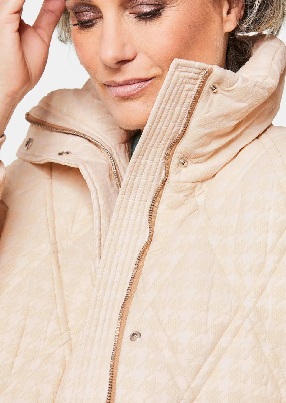 Veste matelassée à imprimé floqué