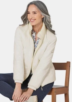 Veste réversible d'aspect tricot ou matelassé