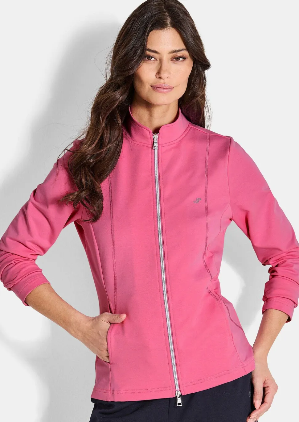 Veste sweat avec col montant