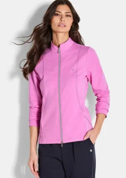 Veste sweat avec col montant