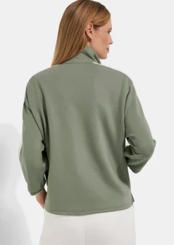 Veste sweat avec inscription sur les manches