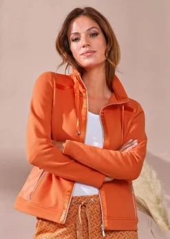 Veste sweat avec liens en satin