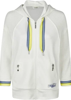 Veste sweat avec tricot et détails brillants