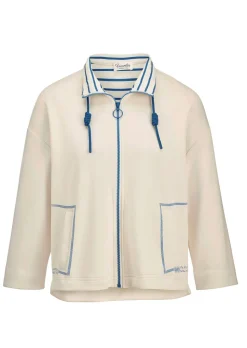 Veste sweat à col montant
