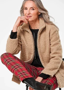 Veste teddy avec col montant