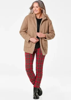 Veste teddy avec col montant