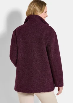 Veste teddy avec col montant