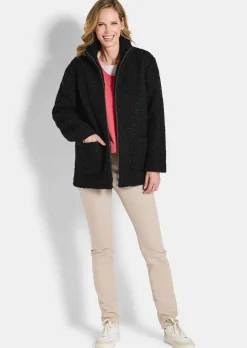 Veste teddy avec col montant