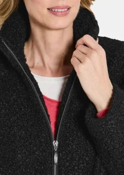 Veste teddy avec col montant
